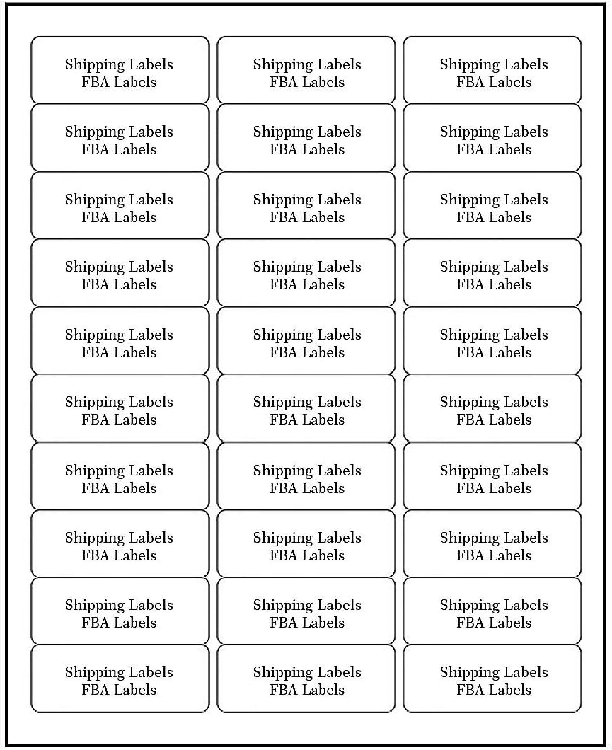 Address Labels 1" x 2-5/8" 99 pages -- 2970 Labels Sticker Paper for Laser/Ink Jet Printer