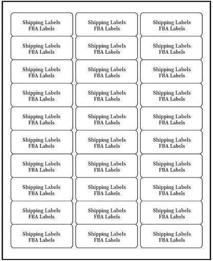 Address Labels 1" x 2-5/8" 99 pages -- 2970 Labels Sticker Paper for Laser/Ink Jet Printer