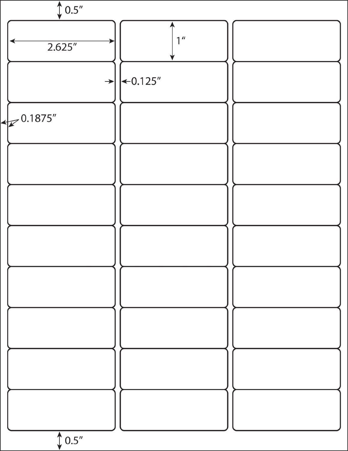 Address Labels 1" x 2-5/8" 99 pages -- 2970 Labels Sticker Paper for Laser/Ink Jet Printer