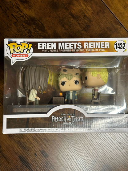 Funko Pop! Moments Attack On Titan Eren Meets Reiner #1432 AOT Anime Collectable