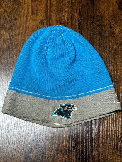 Beanie Carolina Panthers Reebok Authentic Sideline OS Blue Grey White winter hat