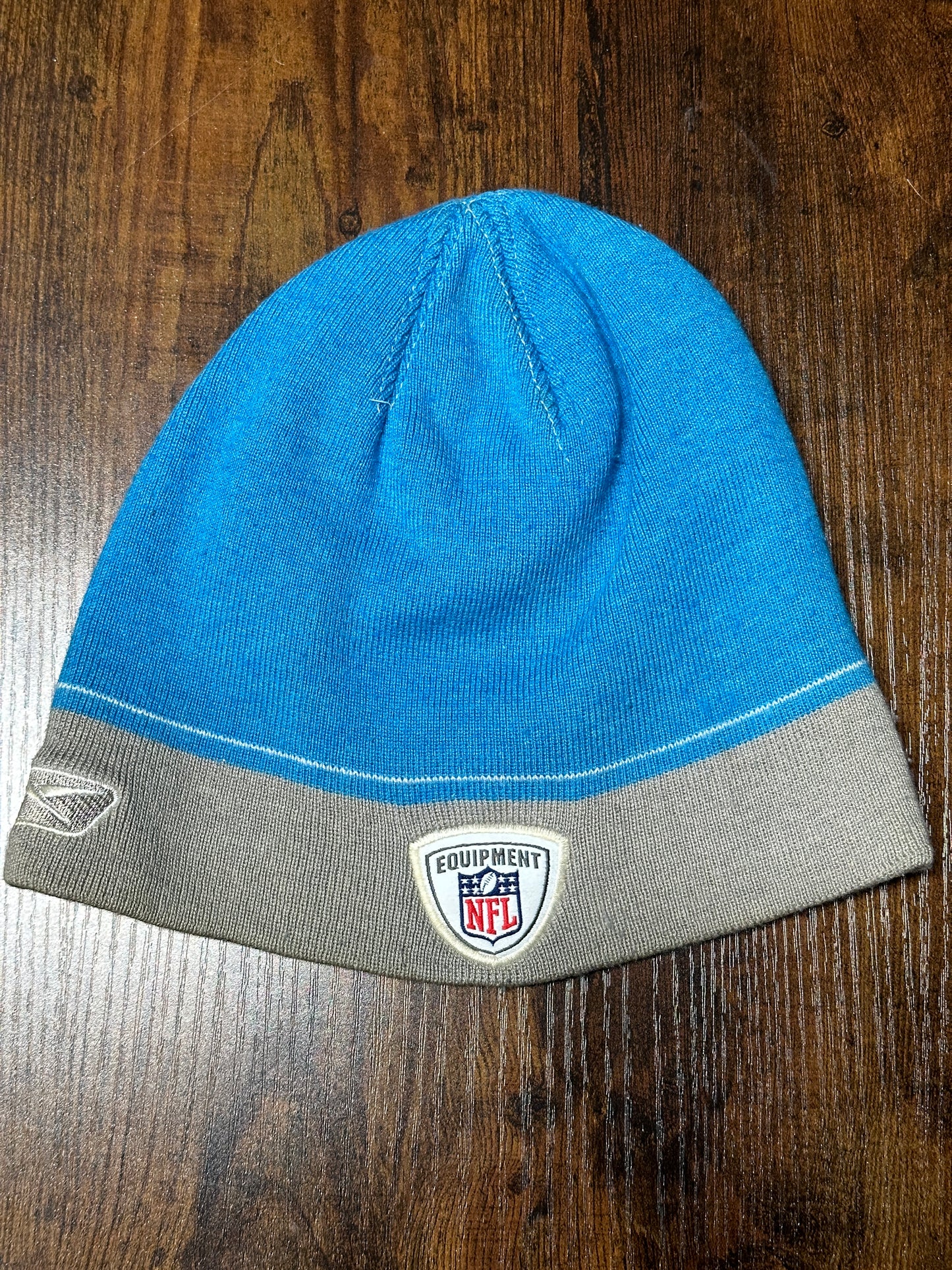 Beanie Carolina Panthers Reebok Authentic Sideline OS Blue Grey White winter hat