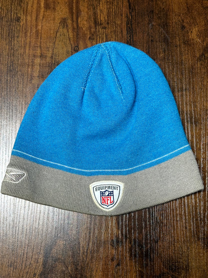 Beanie Carolina Panthers Reebok Authentic Sideline OS Blue Grey White winter hat