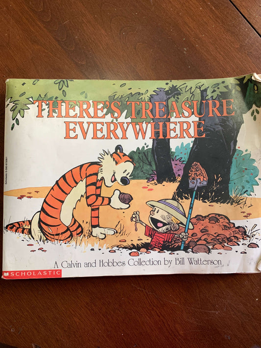 Calvin and Hobbes There's Treasure Everywhere Comic Strip Cartoon Bill Watterson