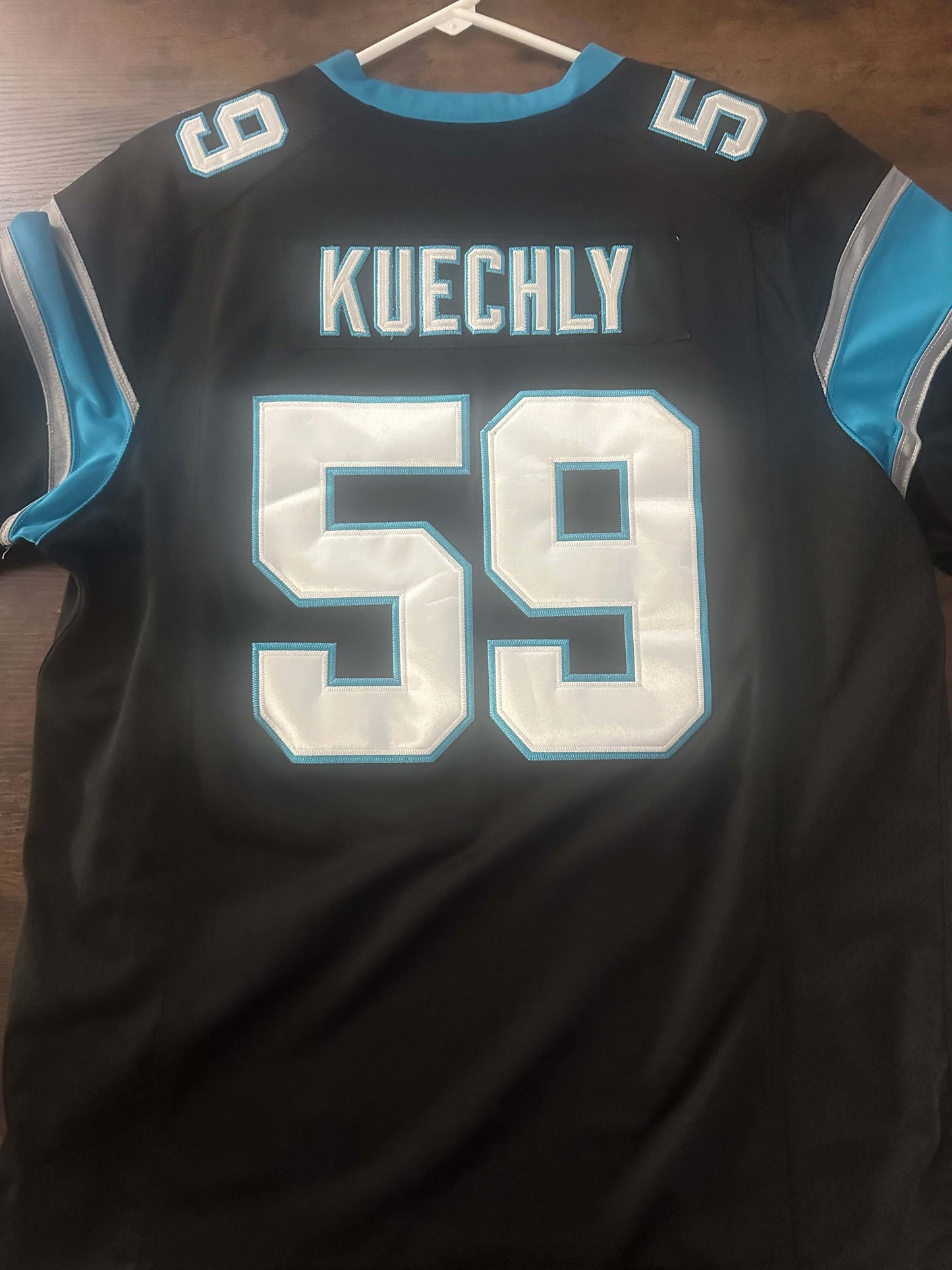 Carolina Panthers Jersey Black Nike On Field Luke Kuechly #59 NFL Men's Large