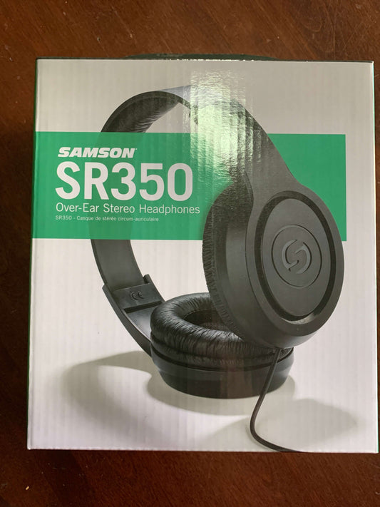 Headphones Black Over-Ear Samson SR3500 Audio Sound Comfortable Studio Quality