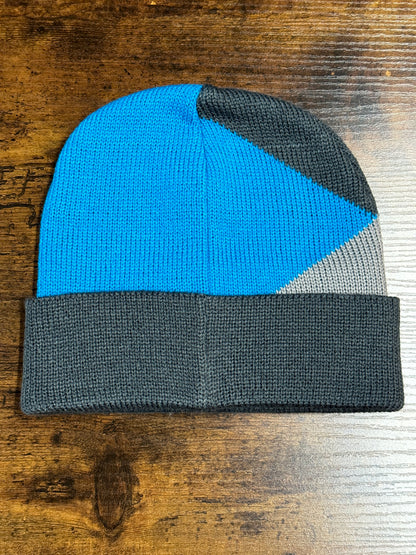 Port Authority Cuffed Colorblock Beanie ID C906 Warm Hat Headwear OS Blue Gray