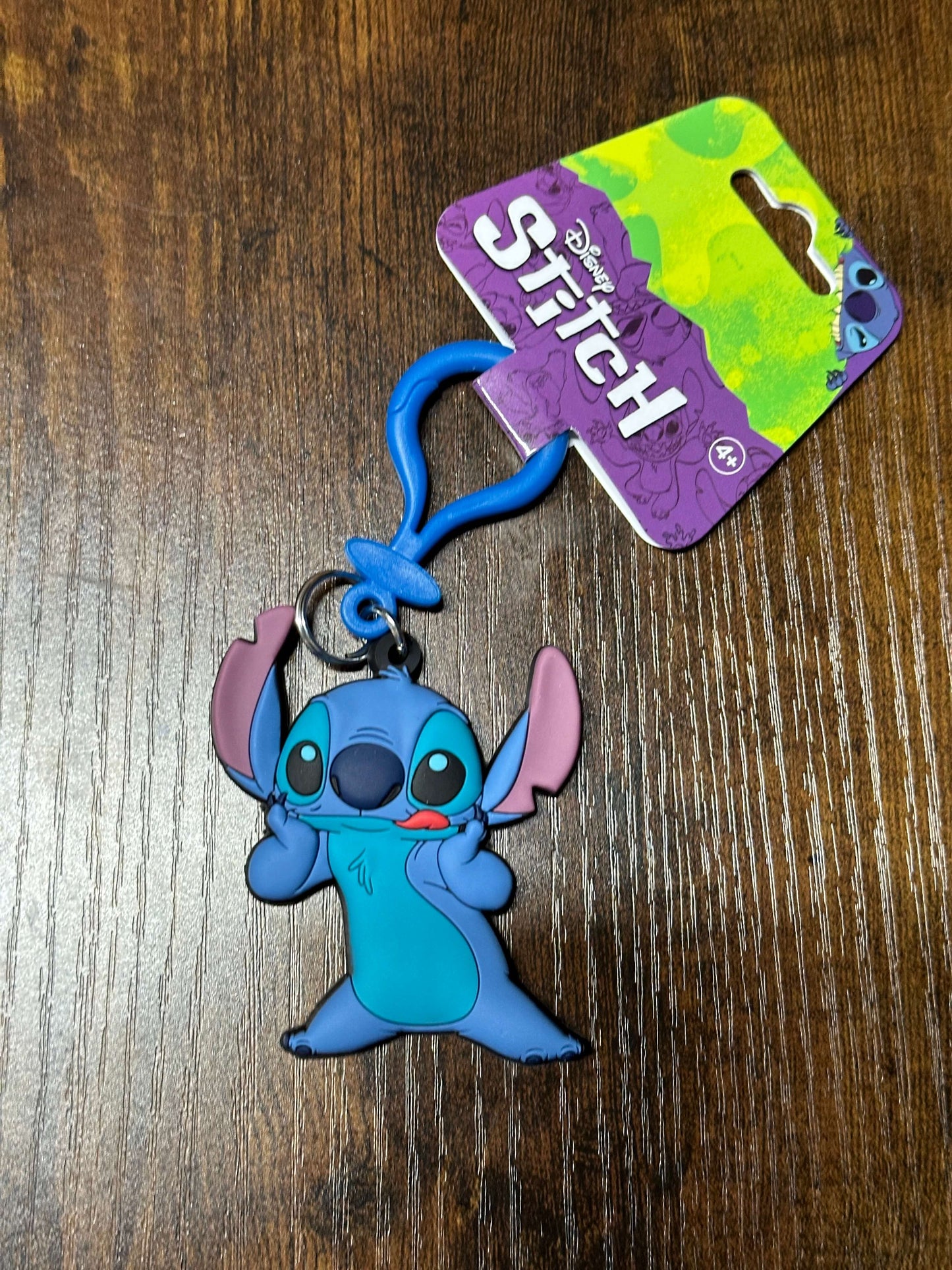 Disney Keychain Lilo Stitch Bag Clip Key Ring Soft Touch Flexible Monogram Int