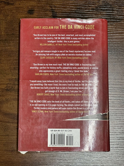 The Da Vinci Code A Novel by Dan Brown Robert Langdon Best Seller (2003, Hardcover)