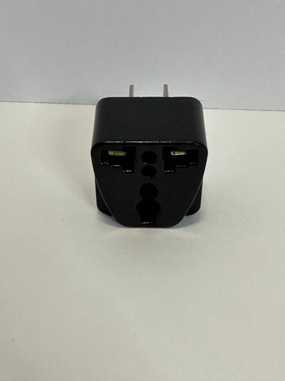 Universal Adapter multi-country to US Triangle Adapter travel all-in-one BLACK