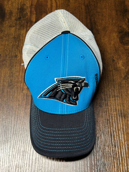 Vintage Carolina Panthers Reebok Blue & White Fitted OS Cap Hat original logo