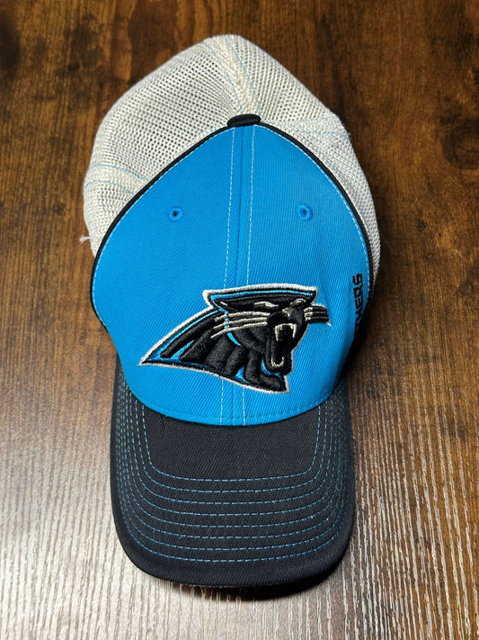 Vintage Carolina Panthers Reebok Blue & White Fitted OS Cap Hat original logo