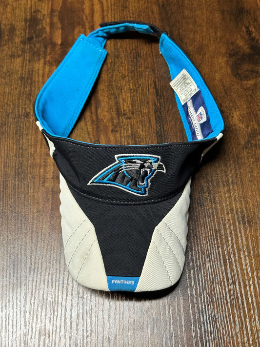 Vintage Carolina Panthers visor Adjustable Reebok Authentic Sideline Black Blue