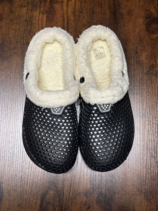 Women's Clog Faux Fur Lined Breathable Mesh Non-slip EVA sole Indoor Outdoor 5.5