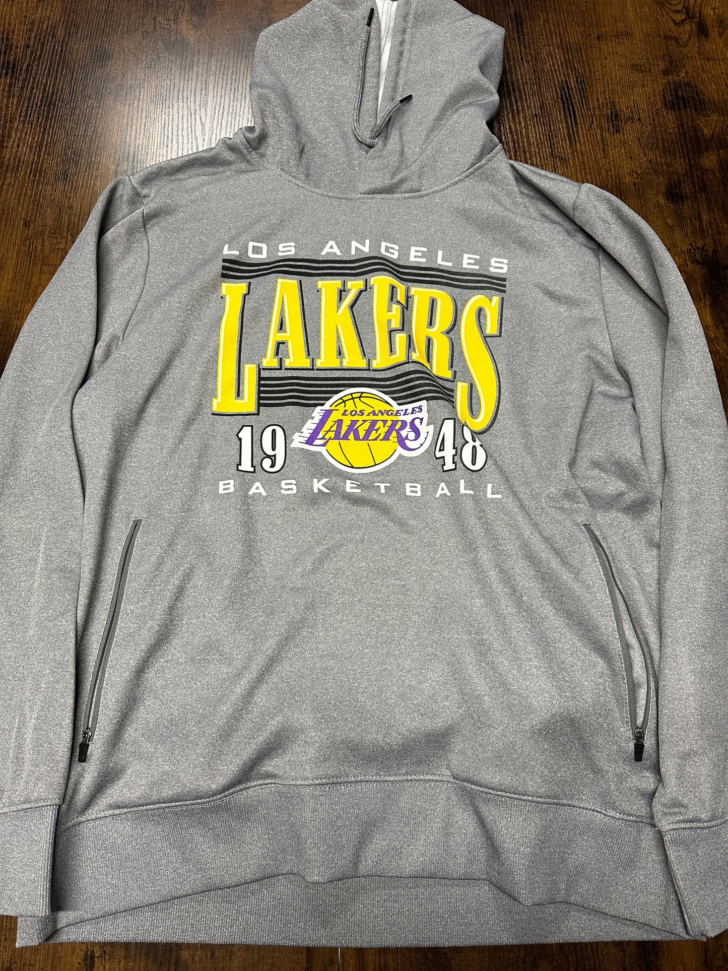 los angeles lakers nba est 1948 pullover hoodie XL sweatshirt gray kobe shaq LA